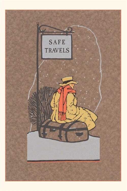 Vintage Journal Sitting on Trunk Travel Poster (Paperback)
