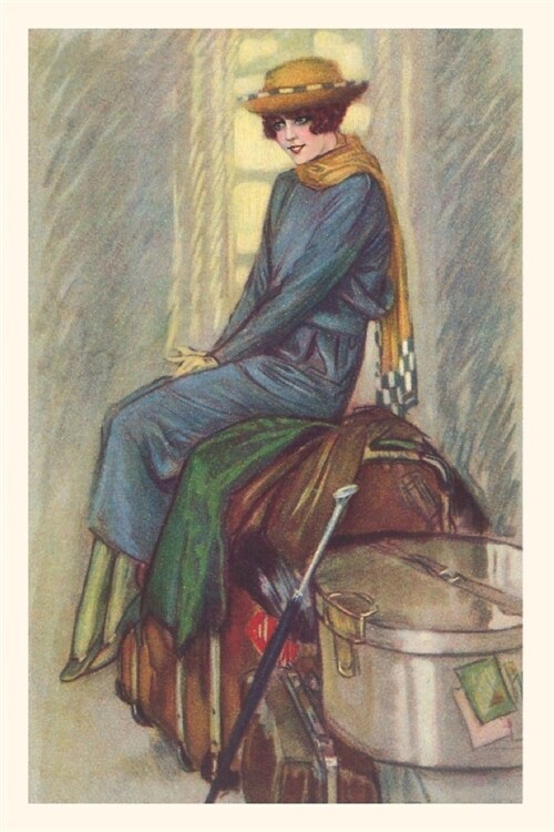 Vintage Journal Excited Lady Traveler (Paperback)