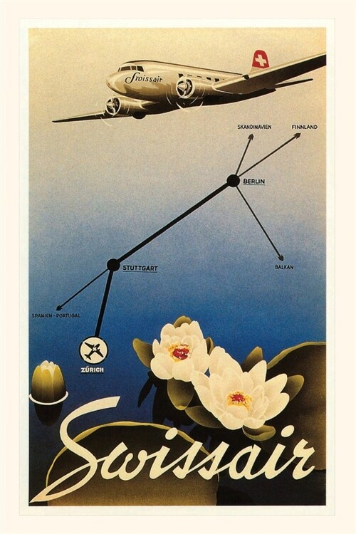 Vintage Journal Airline Travel Poster (Paperback)