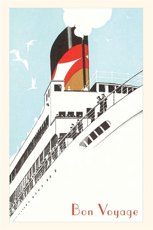 Vintage Journal Steamship Disembarking With Blue Sky (Paperback)