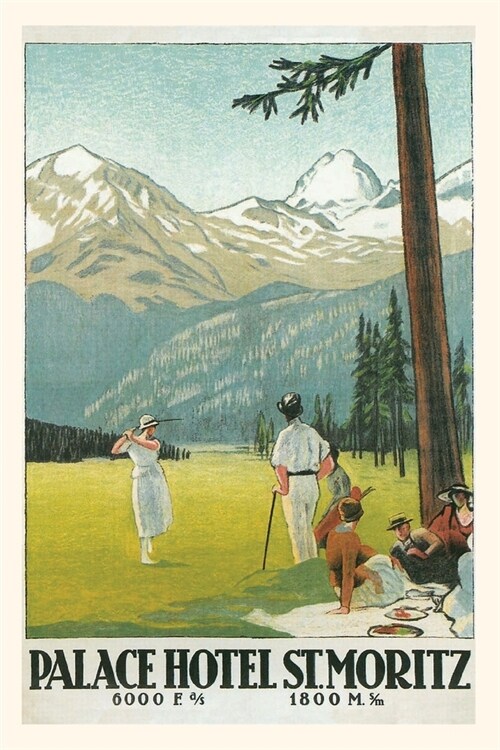 Vintage Journal Golfing in the Swiss Alps (Paperback)