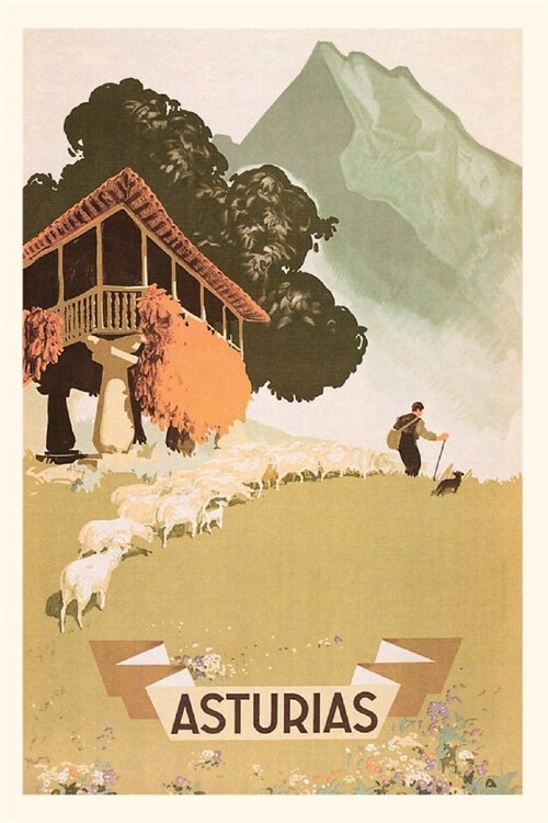 Vintage Journal Asturias, Spain Travel Poster (Paperback)