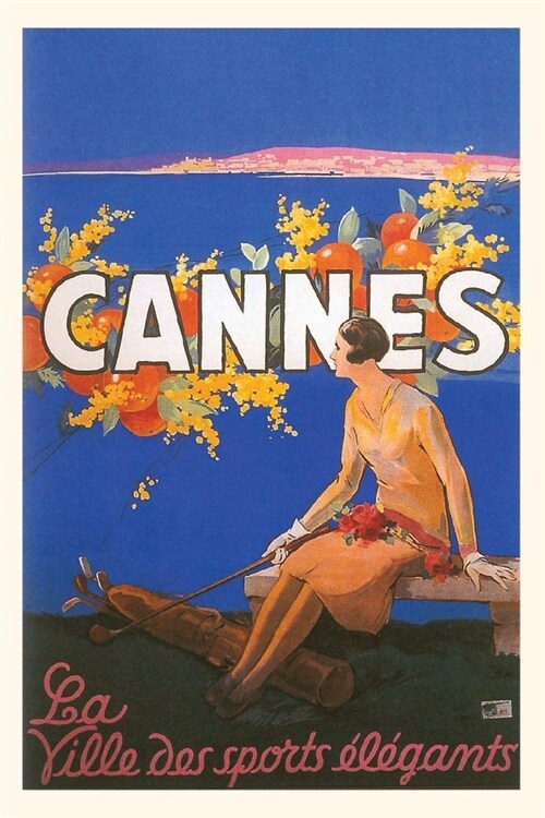 Vintage Journal Cannes Travel Poster (Paperback)