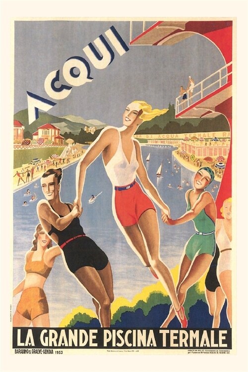 Vintage Journal Italian Spa Poster (Paperback)