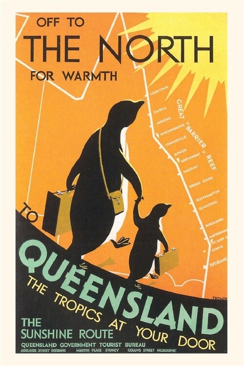 Vintage Journal Queensland Travel Poster (Paperback)