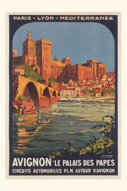 Vintage Journal Avignon Travel Poster (Paperback)