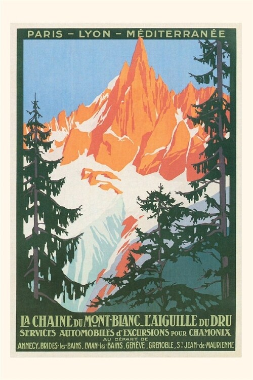 Vintage Journal French Alps Travel Poster (Paperback)