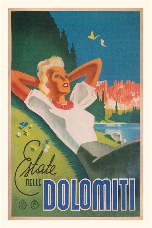 Vintage Journal Dolomites, Italy Travel Poster (Paperback)