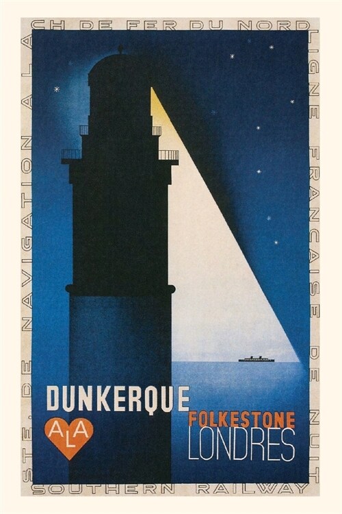 Vintage Journal Channel Crossing in France Travel Poster (Paperback)