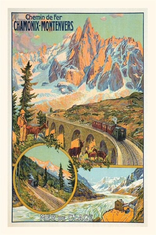 Vintage Journal Chamonix, France Travel Poster (Paperback)