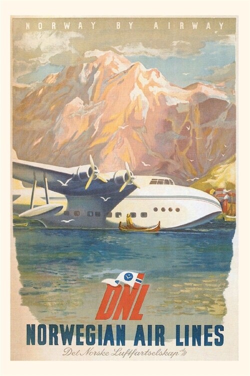 Vintage Journal Norwegian Airlines Travel Poster (Paperback)