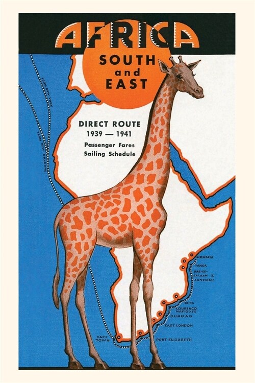 Vintage Journal Map of South-East Africa (Paperback)