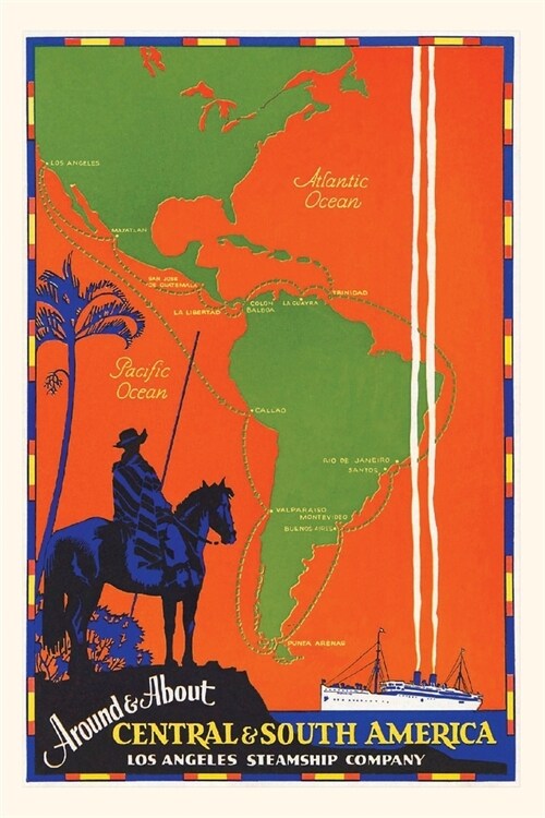 Vintage Journal Around & About Central and South America Travel Poster (Paperback)