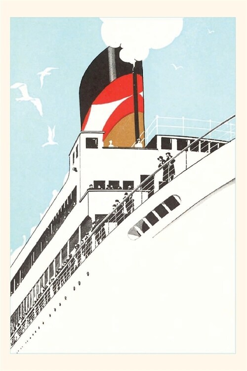 Vintage Journal Travelers on Deck of Ocean Liner (Paperback)