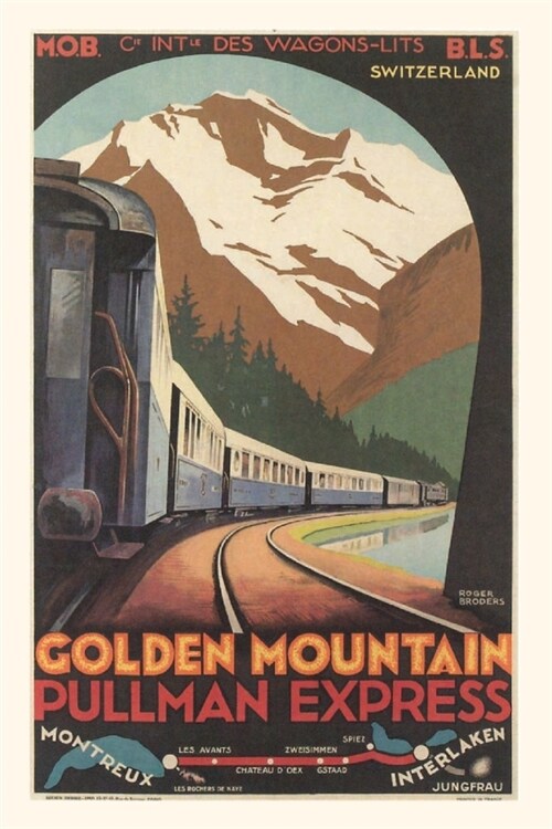 Vintage Journal Swiss Trains Travel Poster (Paperback)