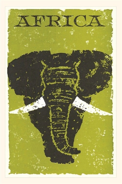 Vintage Journal Africa, Elephant Travel Poster (Paperback)