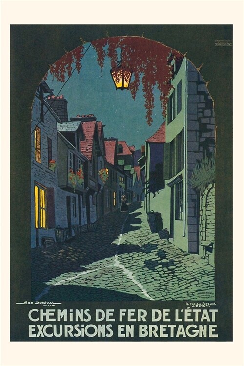 Vintage Journal Houses in Brittany, France Travel Poster (Paperback)