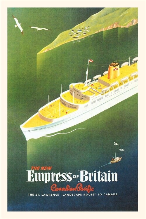 Vintage Journal Empress of Britain Travel Poster (Paperback)