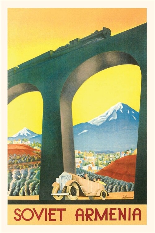 Vintage Journal Soviet Armenia Travel Poster (Paperback)