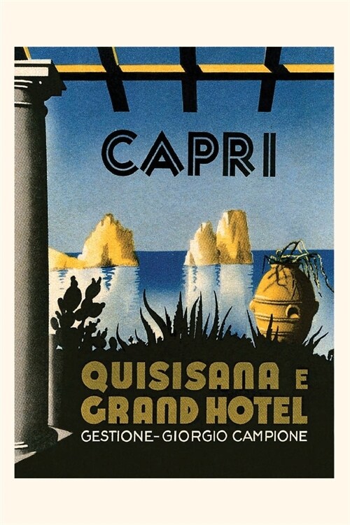 Vintage Journal Capri Travel Poster (Paperback)