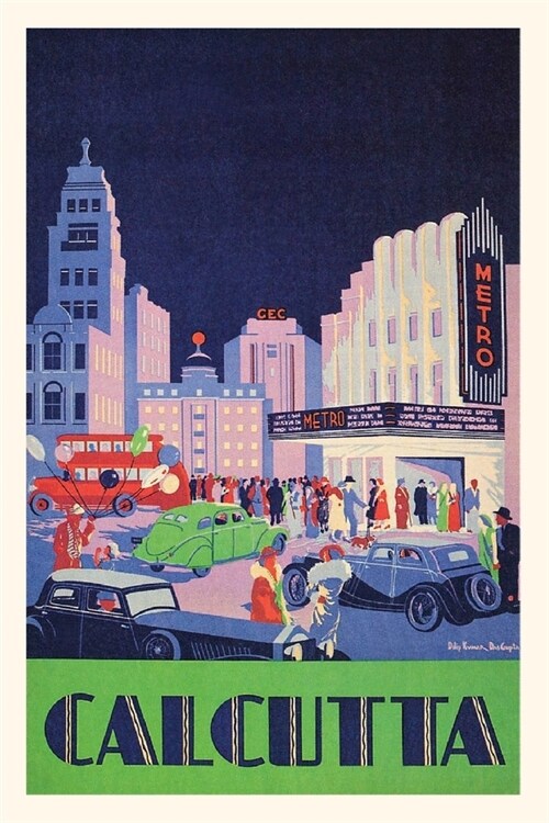 Vintage Journal Calcutta, India Travel Poster (Paperback)