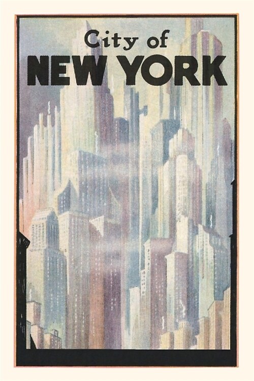 Vintage Journal Abstract New York City Travel Poster (Paperback)