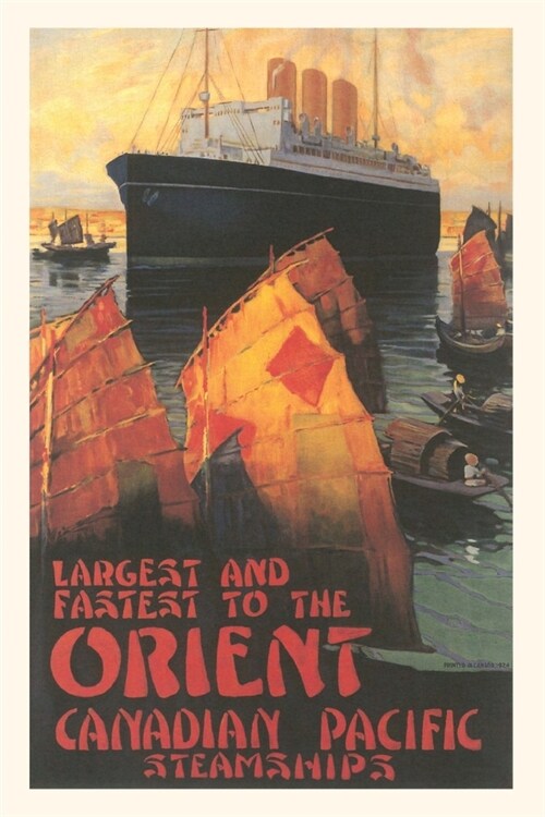 Vintage Journal Ocean Liner to The Far East Travel Poster (Paperback)