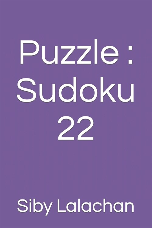 Puzzle: Sudoku 22 (Paperback)