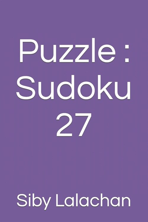 Puzzle: Sudoku 27 (Paperback)