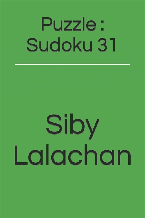 Puzzle: Sudoku 31 (Paperback)