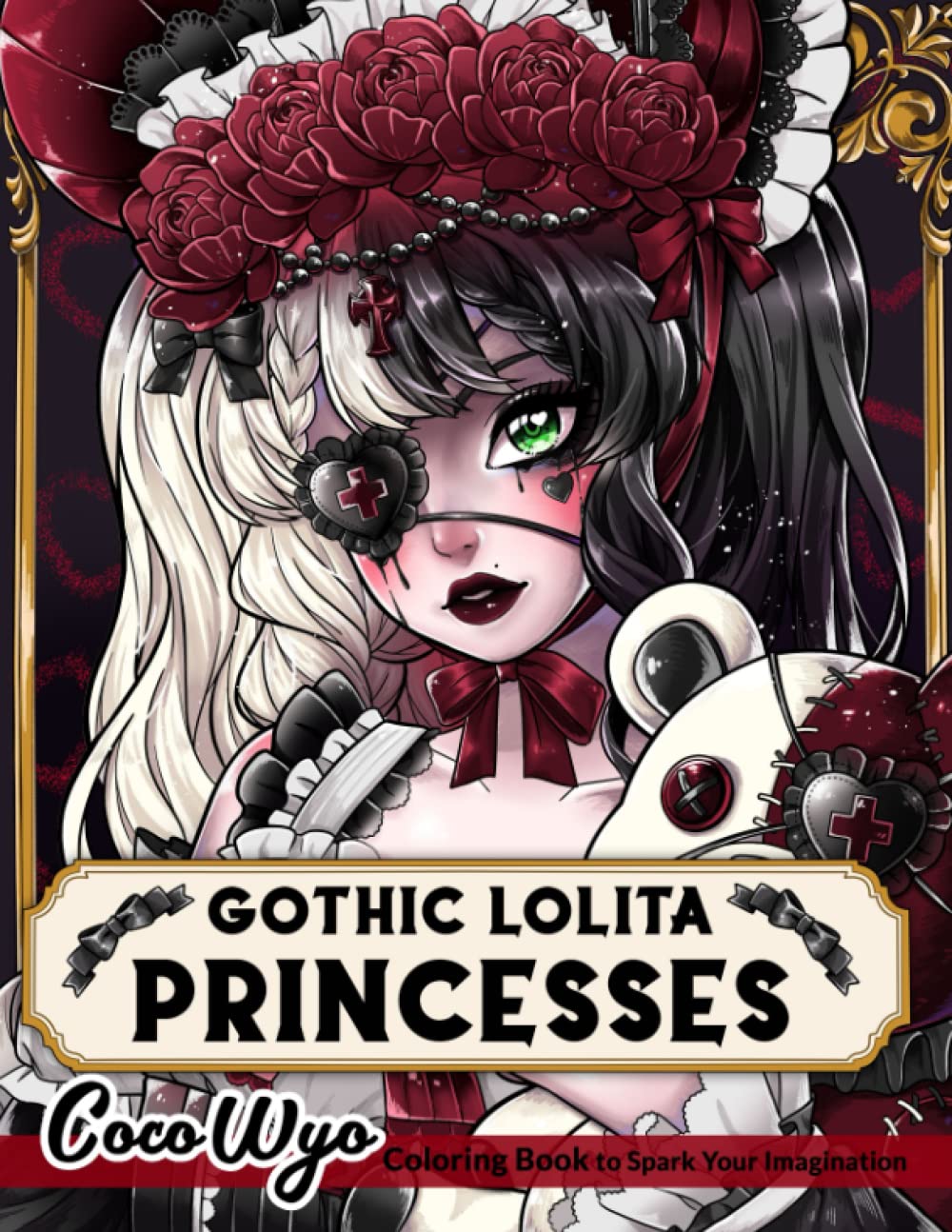 Gothic Lolita Princesses Coloring Book (Paperback)