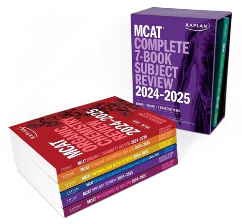 MCAT Complete 7-Book Subject Review 2024-2025, Set Includes Books, Online Prep, 3 Practice Tests (Paperback)