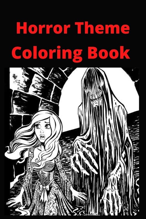 Horror Theme Coloring Book (Paperback)