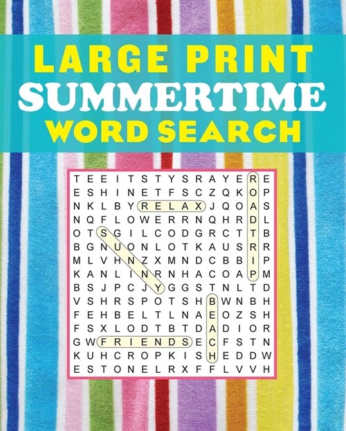Large Print Summertime Word Search (Paperback)