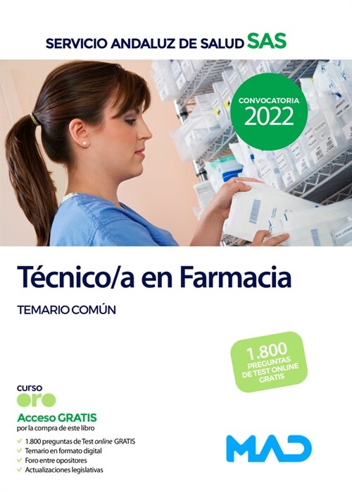 TECNICO/A FARMACIA SERVICIO ANDALUZ SALUD TEMARIO (Paperback)