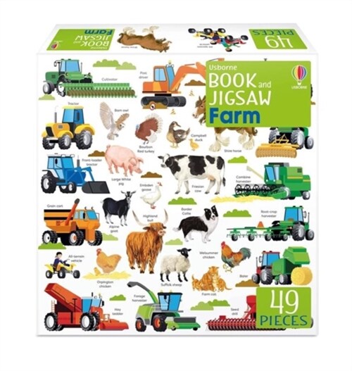 Usborne Book and Jigsaw Farm (Paperback)