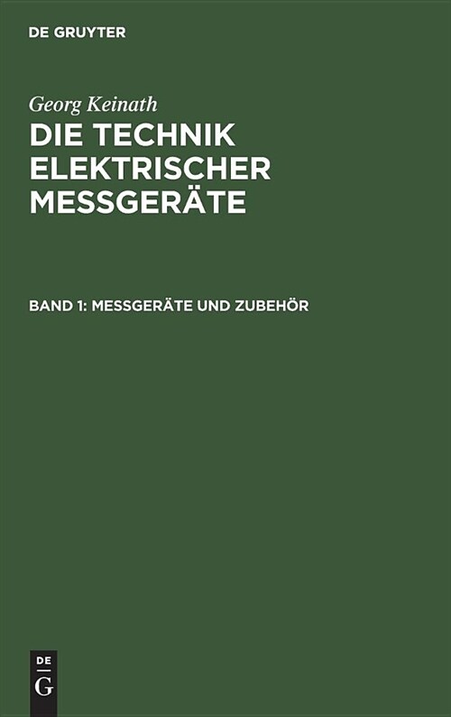 Messger?e Und Zubeh? (Hardcover, 3, 3. Auflage. Rep)