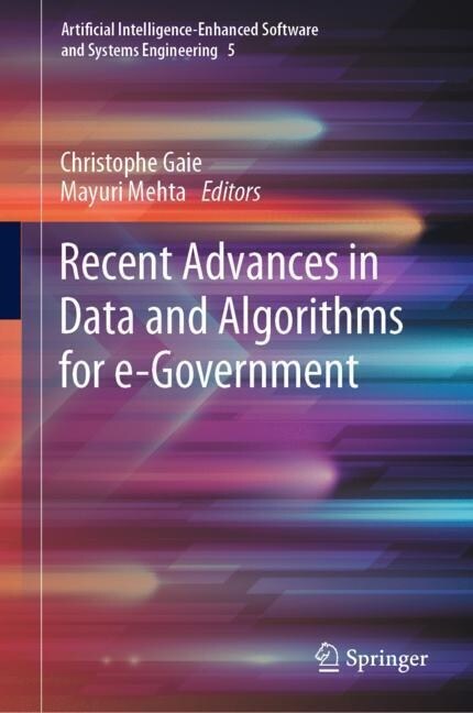 Recent Advances in Data and Algorithms for e-Government (Hardcover)