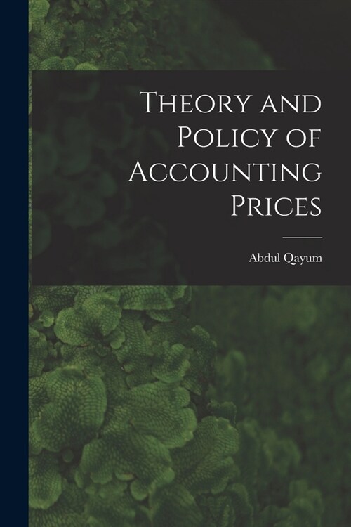 Theory and Policy of Accounting Prices (Paperback)