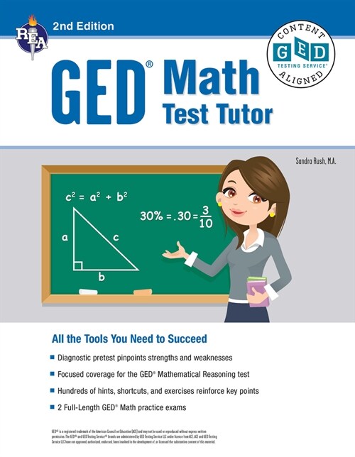 GED Math Test Tutor, for the 2023 GED Test, 2nd Edition (Paperback, Second Edition)