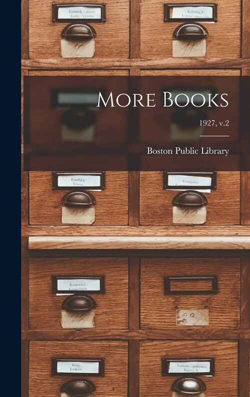 More Books; 1927, v.2 (Hardcover)