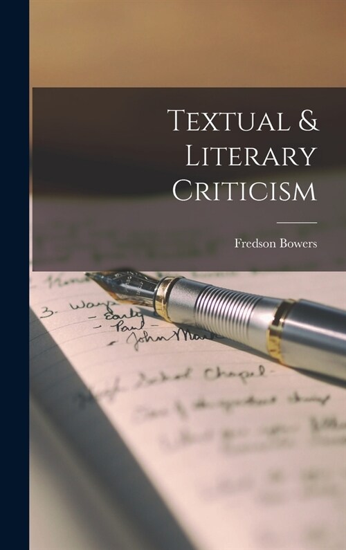 Textual & Literary Criticism (Hardcover)