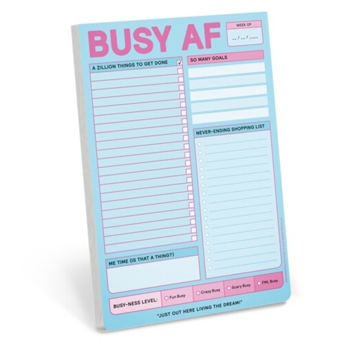 Knock Knock Busy AF Pad (Notebook / Blank book)