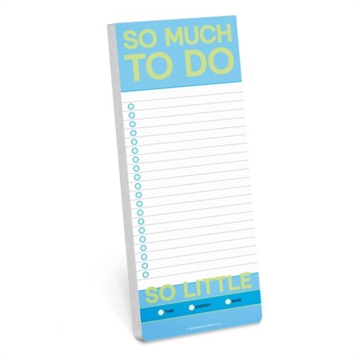 Knock Knock So Much to Do Make-a-List Pad (Notebook / Blank book)