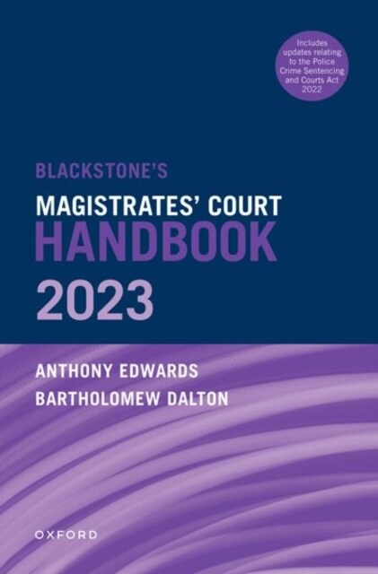 Blackstones Magistrates Court Handbook 2023 (Paperback)
