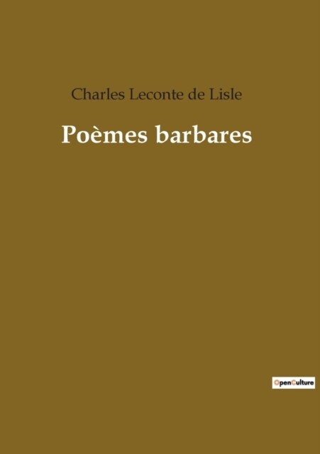 Po?es barbares (Paperback)