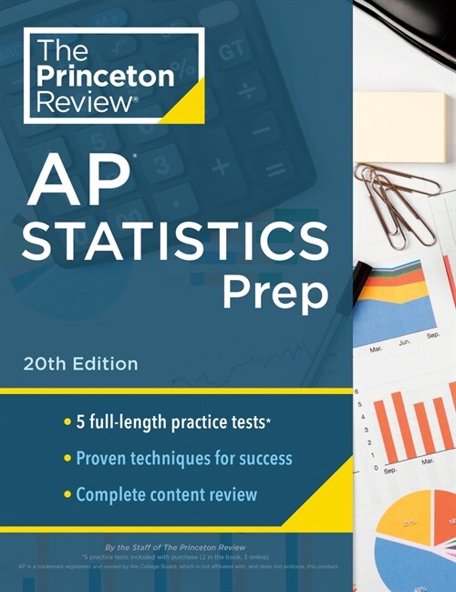 Princeton Review AP Statistics Prep, 20th Edition: 5 Practice Tests + Complete Content Review + Strategies & Techniques (Paperback)
