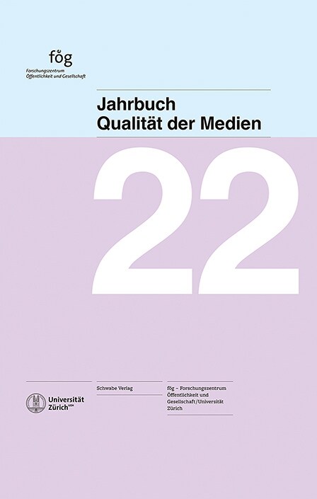 Jahrbuch Qualitat Der Medien 2022 (Hardcover)