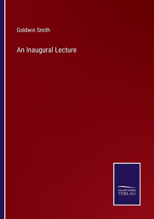 An Inaugural Lecture (Paperback)