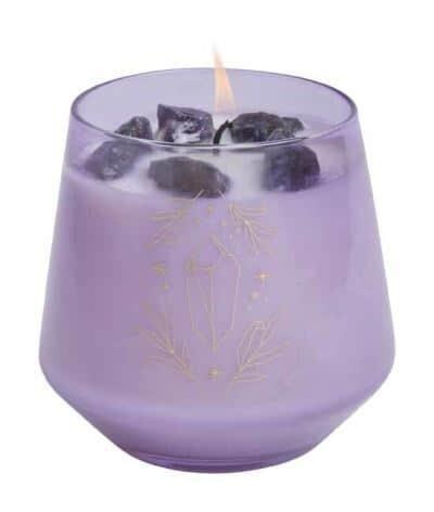 Amethyst Crystal Healing Scented Glass Candle (Other)
